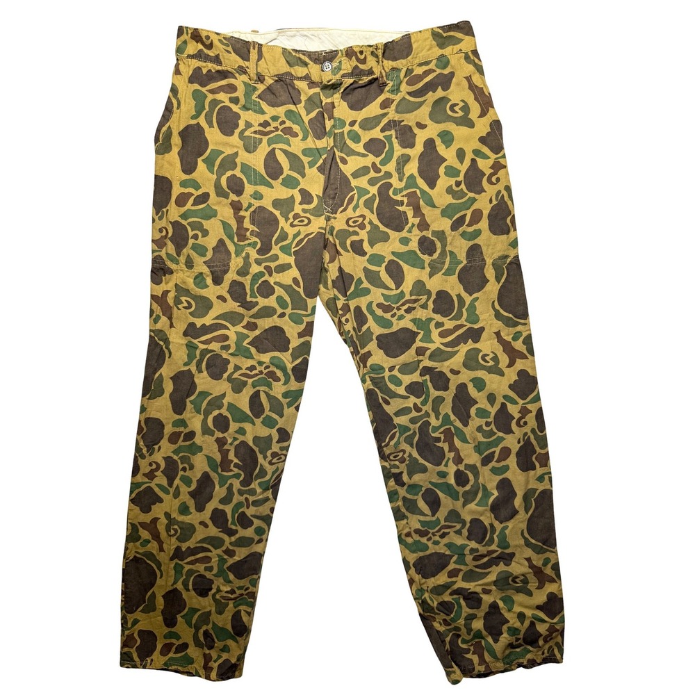 Vintage Frog Skin‎ Camo Fatigue Pants Mens L Duck Military Lightweight Hong Kong